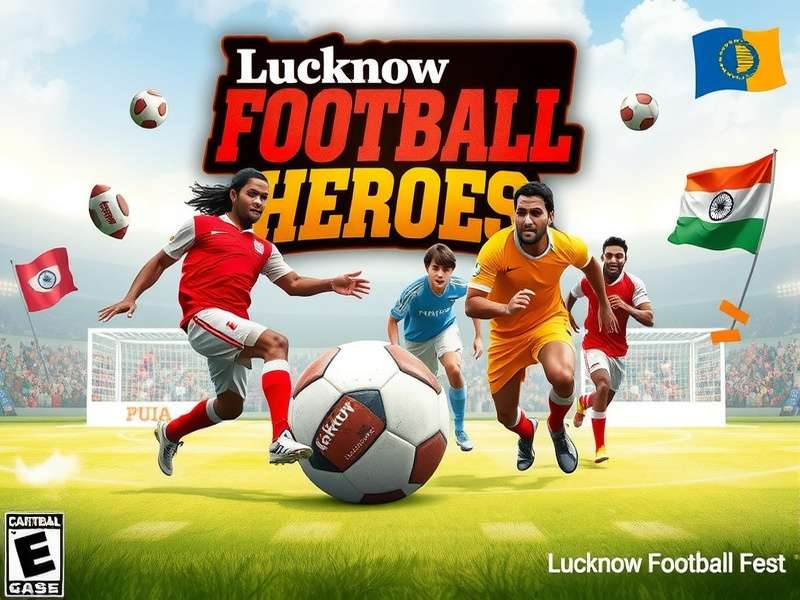 Lucknow Football Heroes community event with Indian players